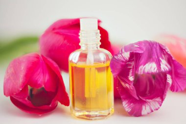 Güzel Cam masaya çiçek özü