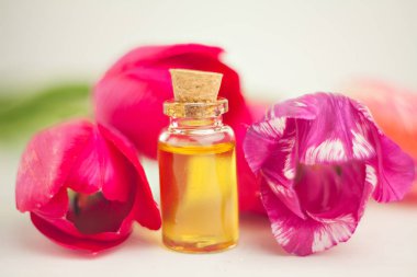 Güzel Cam masaya çiçek özü