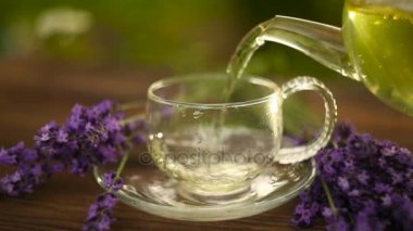 Güzel fincanda yeşil çay