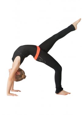 güzel kadının yoguna beyaz arka plan yapması