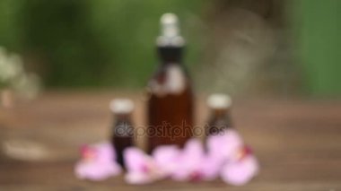 Güzel Cam masaya orkide çiçek özü