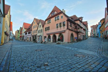 Rothenburg ob der Tauber 'in güzel Deutsch caddesi