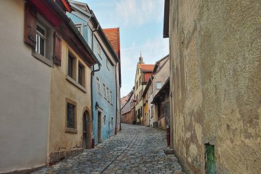 Rothenburg ob der Tauber 'in güzel Deutsch caddesi
