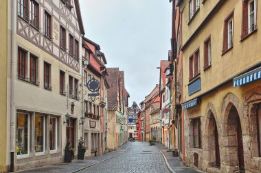 Rothenburg ob der Tauber 'in güzel Deutsch caddesi