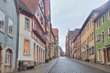 Rothenburg ob der Tauber 'in güzel Deutsch caddesi