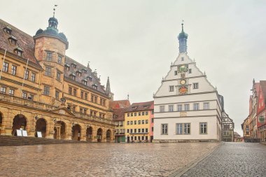 Rothenburg ob der Tauber 'in güzel Deutsch caddesi