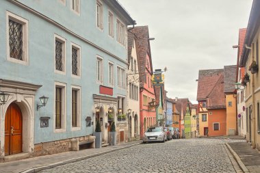 Rothenburg ob der Tauber 'in güzel Deutsch caddesi