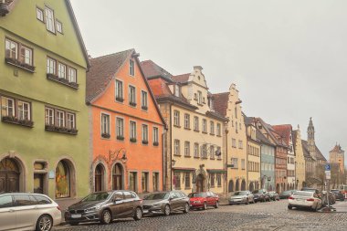 Rothenburg ob der Tauber 'in güzel Deutsch caddesi