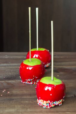 şeker elma ahşap tablo