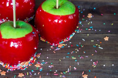 şeker elma ahşap tablo