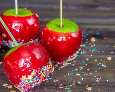 şeker elma ahşap tablo