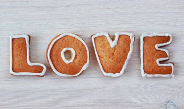 Word Sevgililer ev yapımı kurabiye yaptım aşk