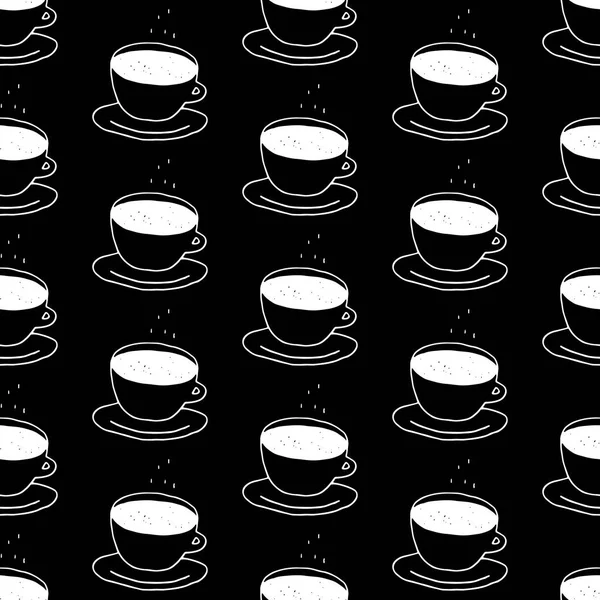 Coffee Cup Seamless Pattern — Stock Vector