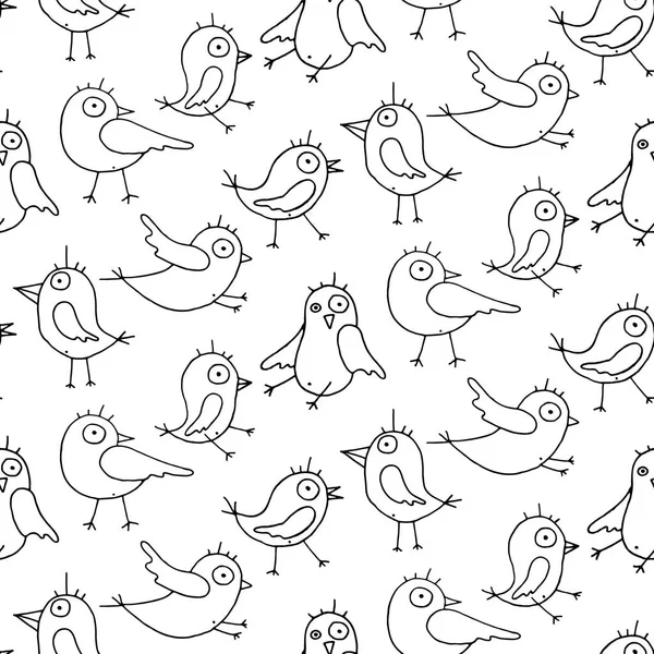 Çizgi film kuşlar seamless modeli