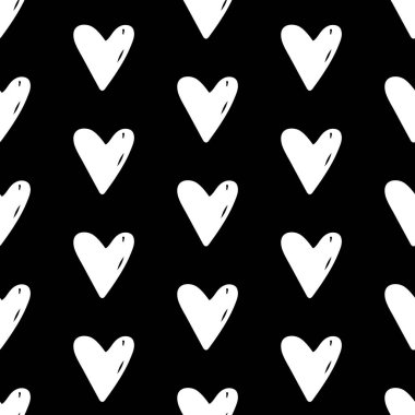el çizilen kalpler seamless modeli