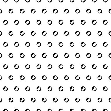 Elle çizilmiş polka dot seamless modeli