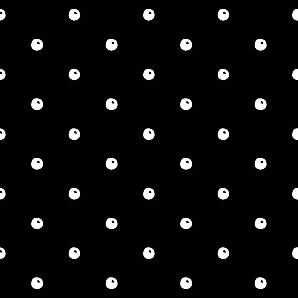 Elle çizilmiş polka dot seamless modeli — Stok Vektör