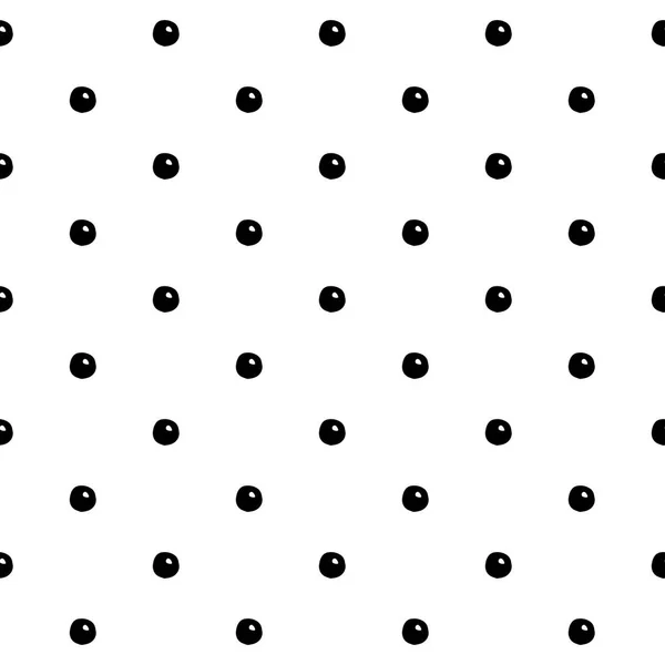 Hand getrokken polka dot naadloze patroon — Stockvector