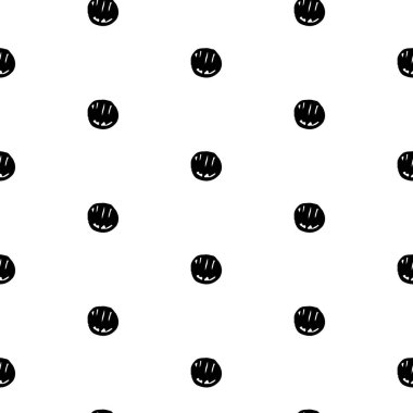 Elle çizilmiş polka dot seamless modeli