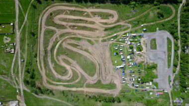 Motocross parça havadan görünümü