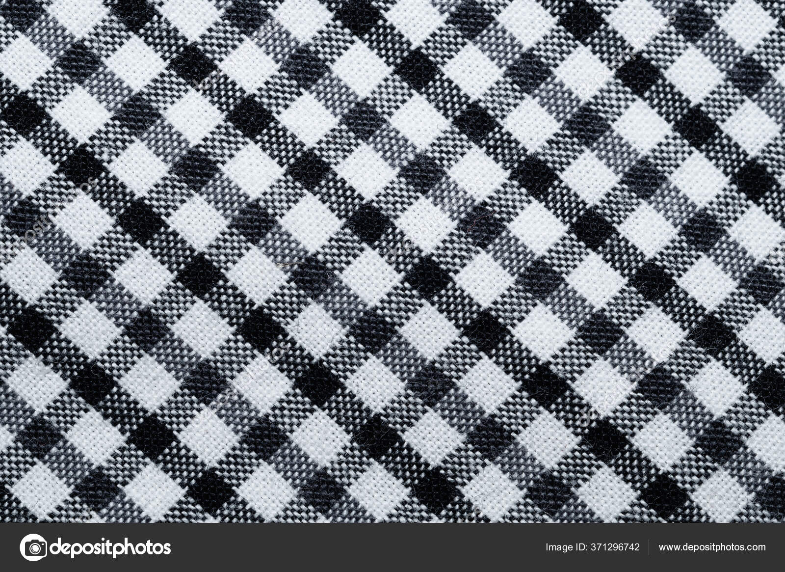 Close Up De Textura De Tecido Xadrez. Fundo Geométrico Foto
