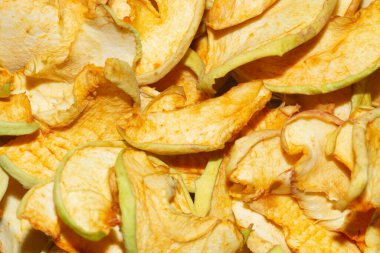 Elma dilimleri yakın. organik sağlıklı yiyecekler. vejetaryen besin