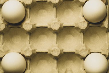 Kutu arka planında beyaz yumurtalar. Yemek malzemesi. Protein besin. Sağlıklı kahvaltı. tavuk yumurtası.