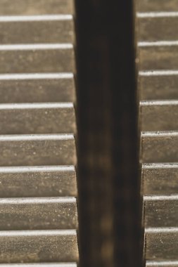 Bilgisayar radyatörü soyut makro arkaplan. İşlemci soğutma sistemi. Anakart detayı. satır sanatı