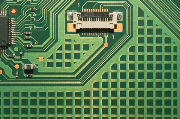 Carte Circuit Électronique Fond Abstrait Carte Mère Ordinateur Fermer Les — Photo