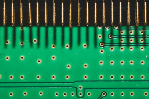 Carte Circuit Électronique Fond Abstrait Carte Mère Ordinateur Fermer Les — Photo