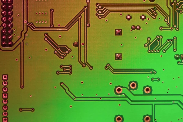 Carte Circuit Électronique Fond Abstrait Carte Mère Ordinateur Fermer Les — Photo