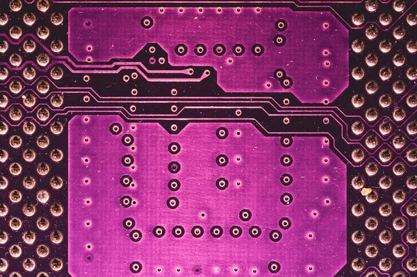 Processor Pins Macro Материнская Плата Компьютера Закрывается Cpu Pins Circuit — стоковое фото