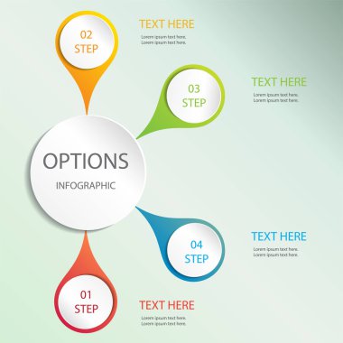 Infographic için vektör öğeleri. Diyagramı, grafik, sunum ve grafik şablonu. İş kavramı. Arka plan.
