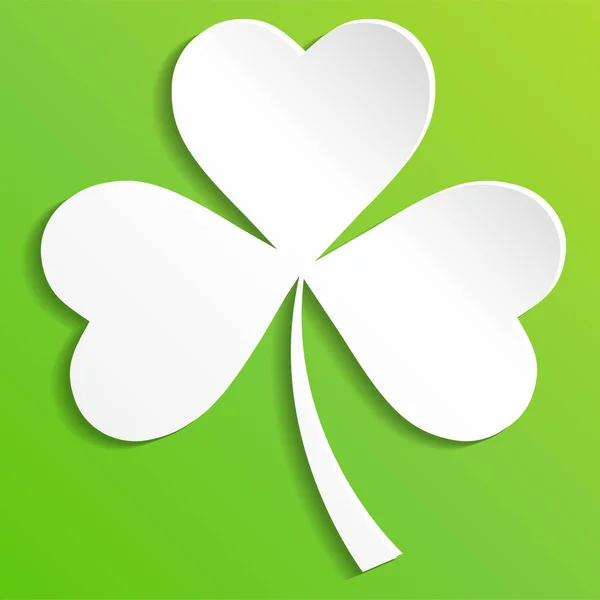 Irisches shamrock hinterlässt hintergrund für happy st. patrick 's day. Folge 10. — Stockvektor