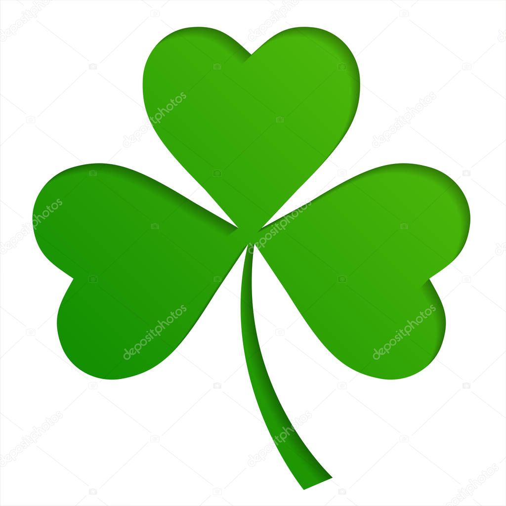 Irish shamrock leaves background for Happy St. Patrick's Day. EPS 10.