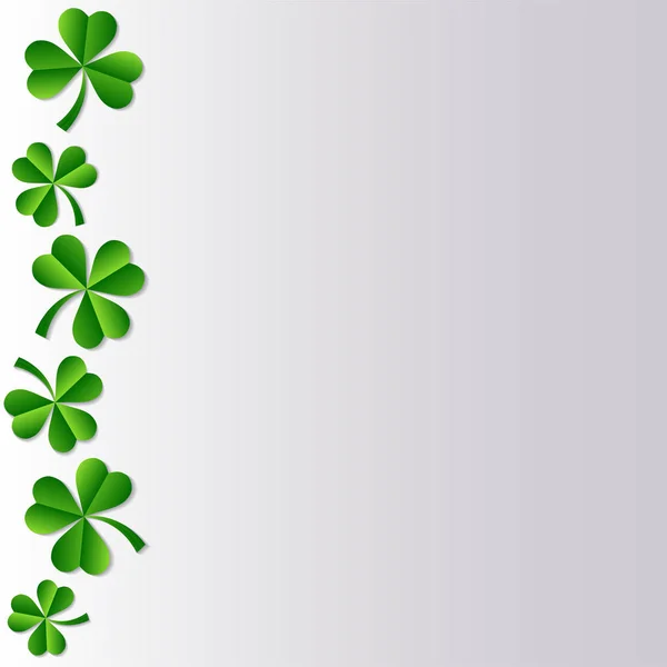 Shamrock irlandês deixa fundo para o Feliz Dia de São Patrício. EPS 10. Conceito de ecologia . — Vetor de Stock