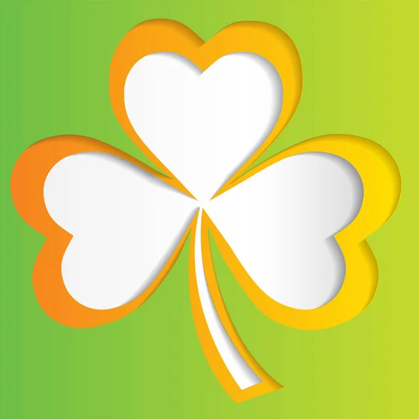 Shamrock irlandês deixa fundo para Happy St. Patricks Day. EPS 10 . — Vetor de Stock