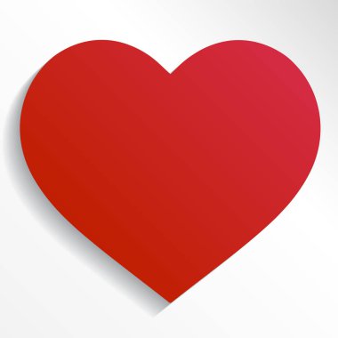 Renkli kalp vektör grafik şablonu illüstrasyon izole beyaz arka plan üzerinde. Aşk sembolü. Sevgililer günü