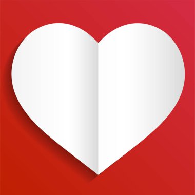 Renkli kalp vektör grafik şablonu illüstrasyon izole beyaz arka plan üzerinde. Aşk sembolü. Sevgililer günü