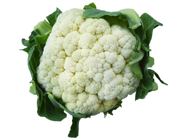 Green cut cabbage cauliflower isolated on white background — Stock Photo, Image