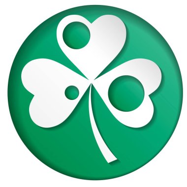 Yaprak yoncası amblemi. İrlanda yoncası Aziz Patrick Günü 'ne gidiyor. Eps 10.