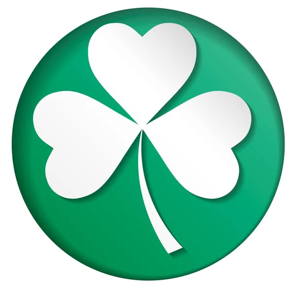 Embleme Blatt Klee. irisches shamrock blättert für happy st. patrick s day. Folge 10. — Stockvektor