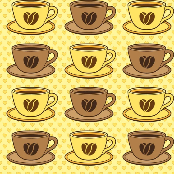 Tea time seamless pattern. Tea party background design. Hand drawn doodle illustration with teapots, cups and sweets. — Stock Vector