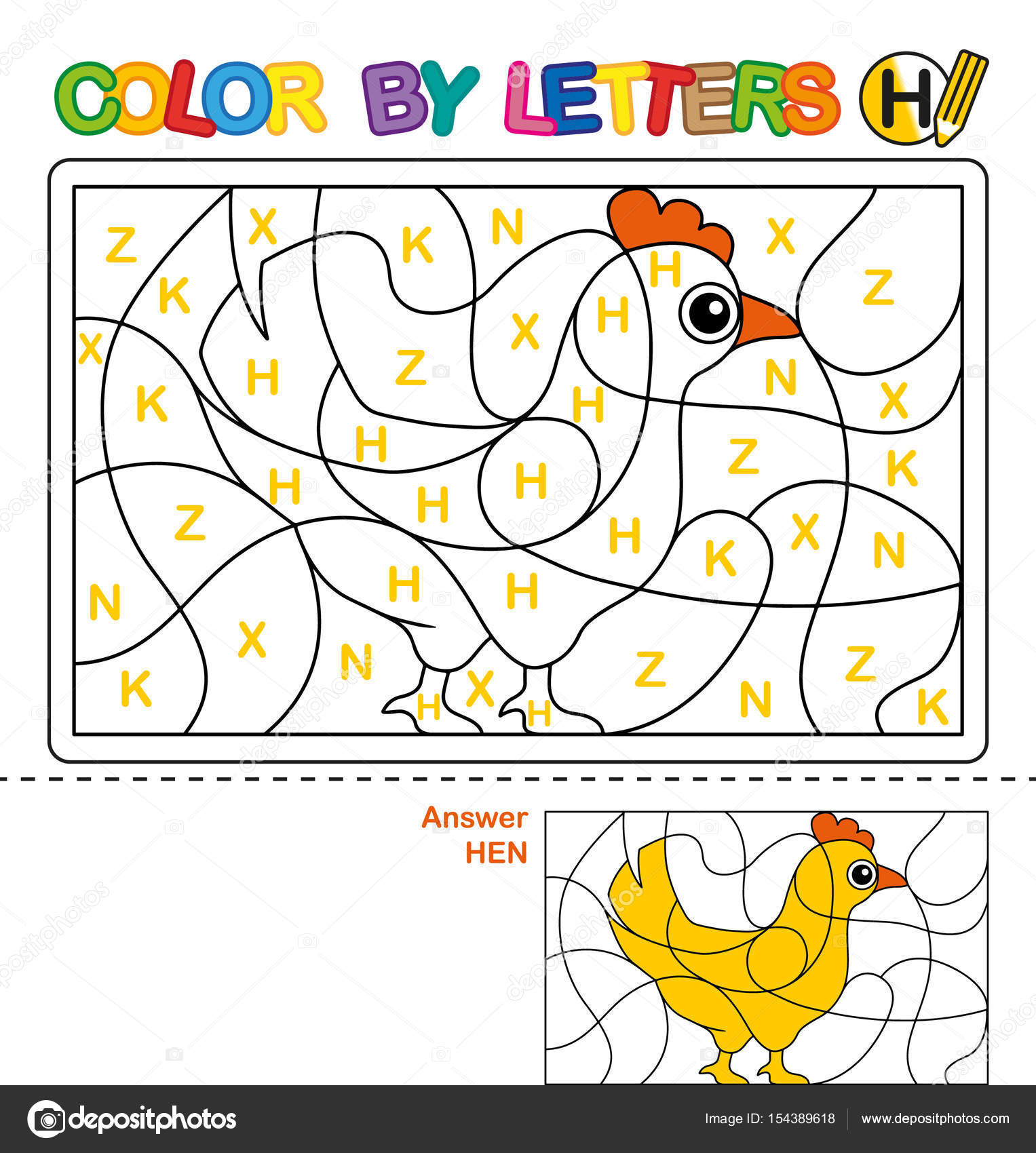 ABC libro da colorare per bambini Colore di lettere Imparare le lettere maiuscole dell