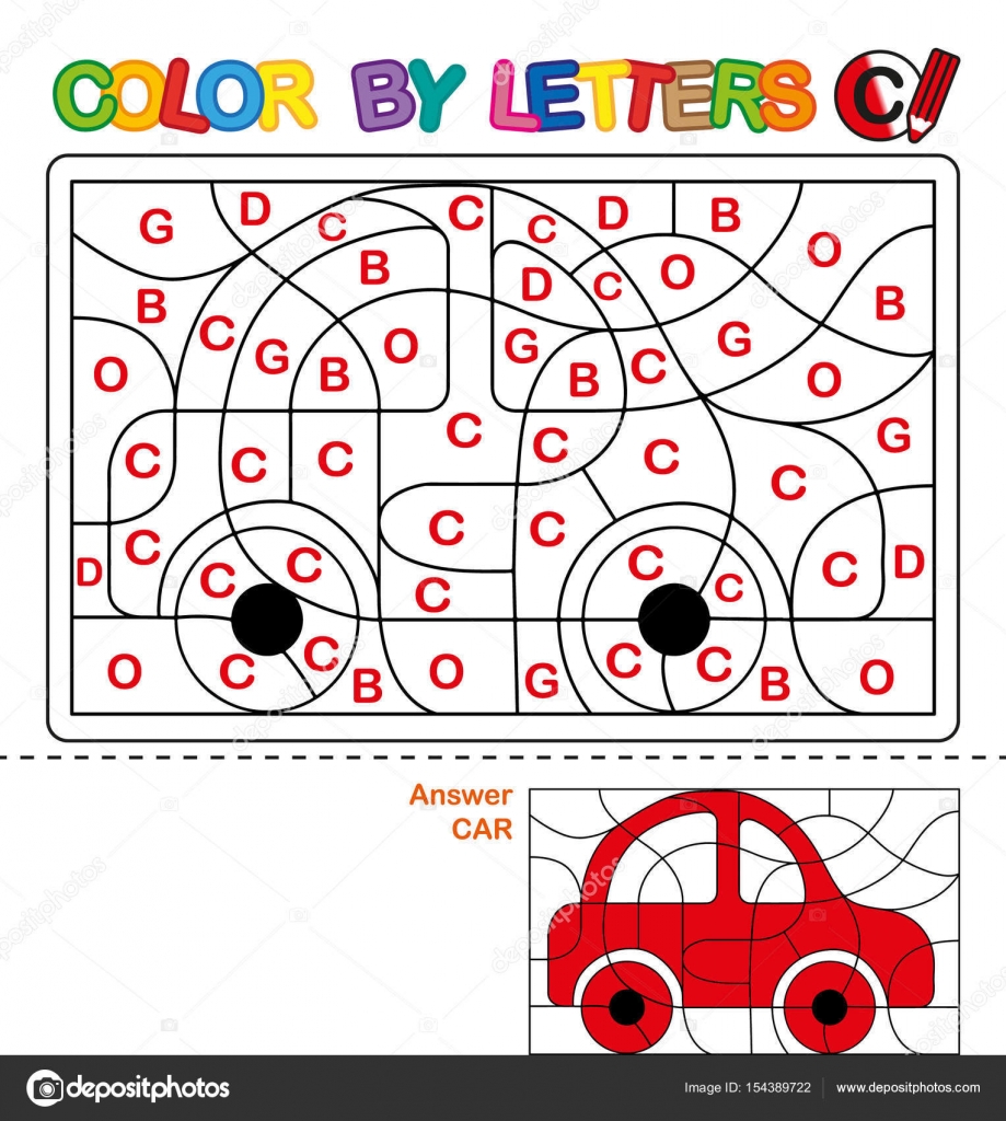 ABC Coloring Book For Children Color By Letters Learning The Capital Of Alphabet Puzzle Letter C Car Preschool Education