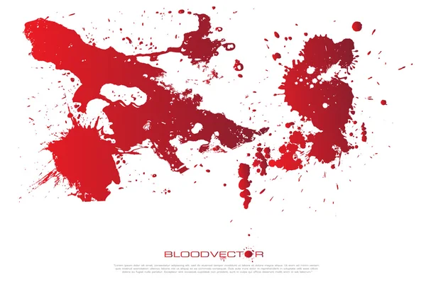 Astratto Schizzo di sangue isolato su sfondo bianco, vector des — Vettoriale Stock