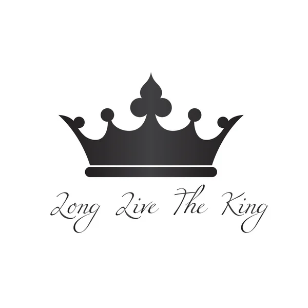 Символ короны с письмом Короля да здравствует мой глубочайший соболезнование — стоковый вектор