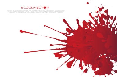 İzole üzerinde beyaz arka plan, vektör des soyut kan splatter