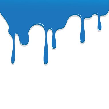 Paint Blue color dripping, Color Droping Background vector illus clipart