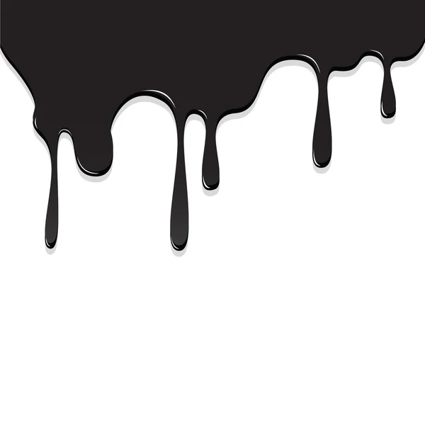 Pintura Goteo de color negro, Color Goteo Fondo vector illu — Vector de stock
